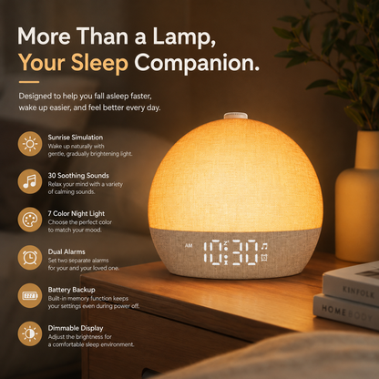 Sunrise Alarm Clock with 30 Soothing Sounds