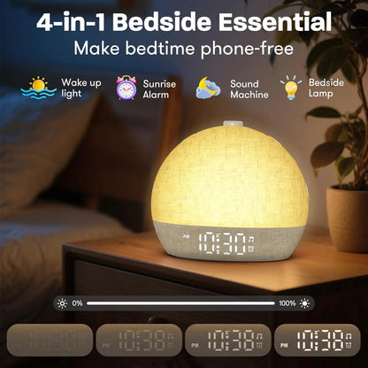 Sunrise Alarm Clock with 30 Soothing Sounds