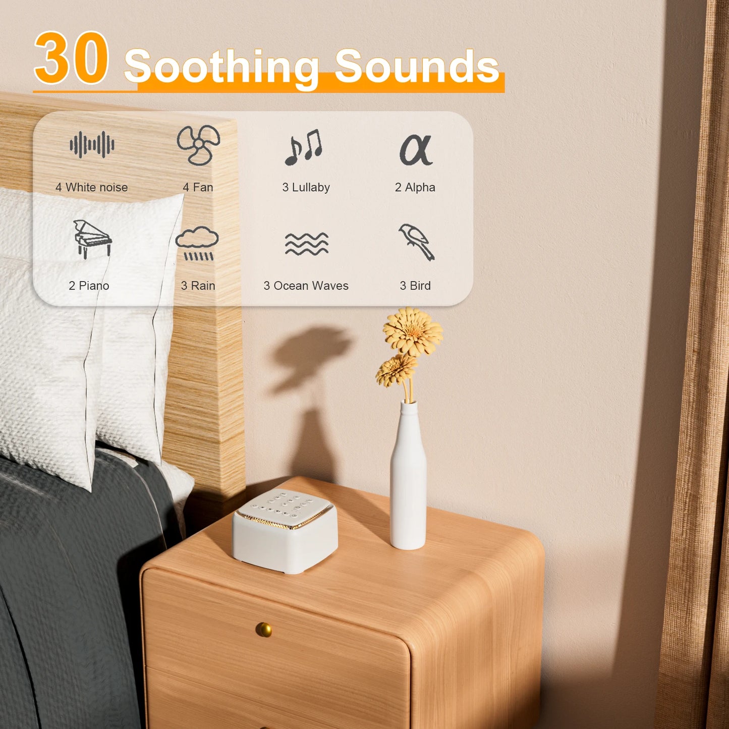 30-Sound White Noise Machine